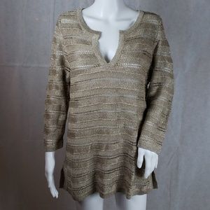 TALBOTS Gold Knit Pullover Sweater